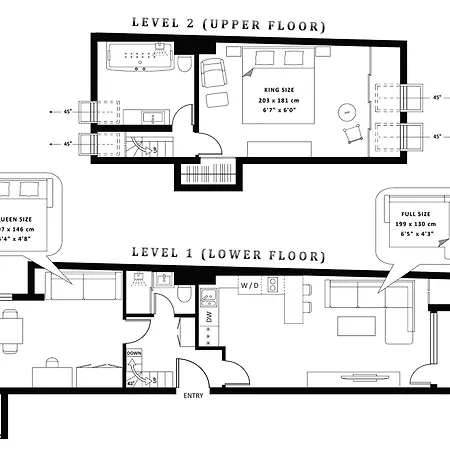 Unique Luxurious Jacuzzi Penthouse Duplex In Center! 2 Baths! Free Parking! 公寓